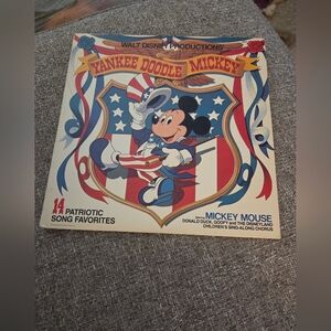 Walt Disney Productions Yankee Doodle Mickey Mouse Vinyl Record 1980 Vintage